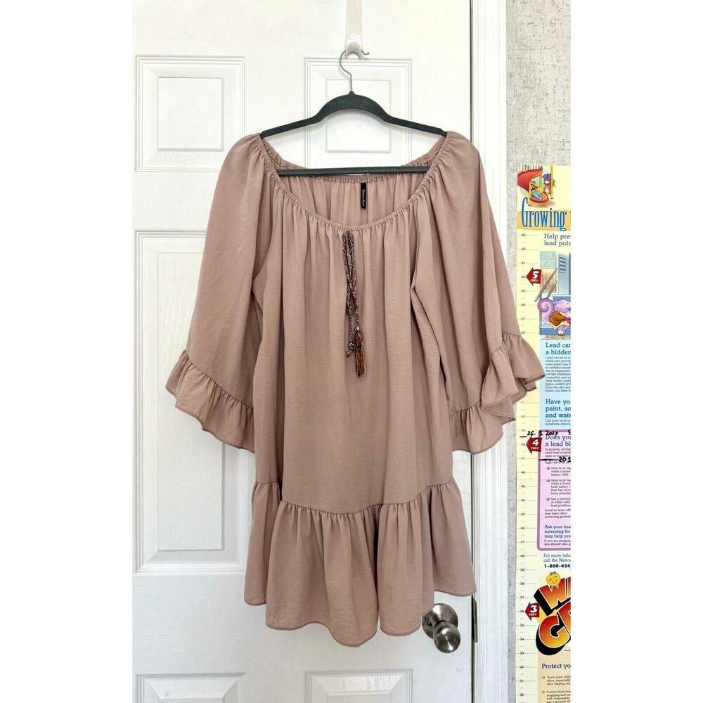 Emma Rose womens Tunic Pastel Pink XL Long Sleeve